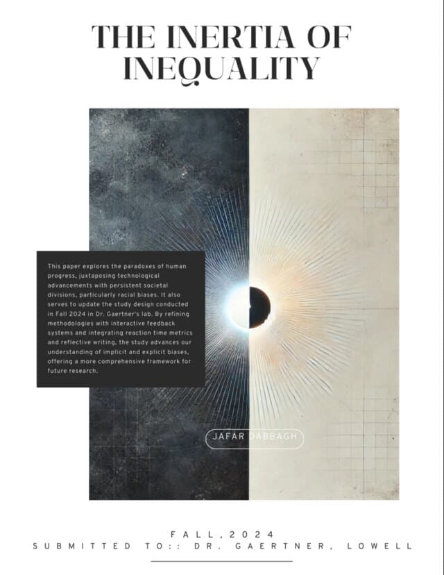 Title page of The Inertia of Inequality
